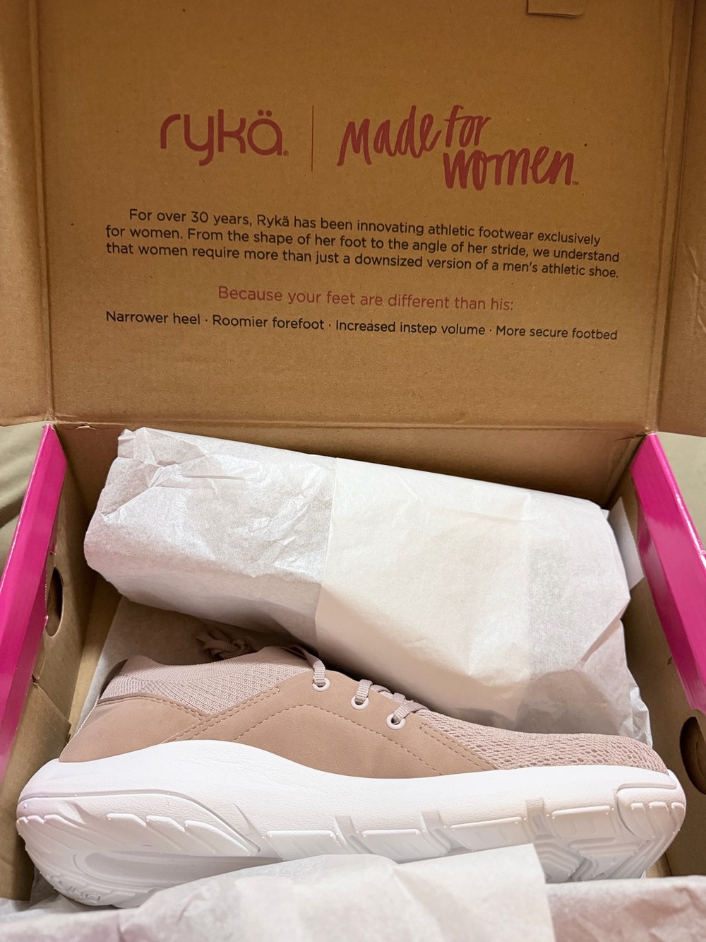 🌟🌼NIB Ryka Women's Dusty Pink Athletic Walking Shoes Size 8.5W